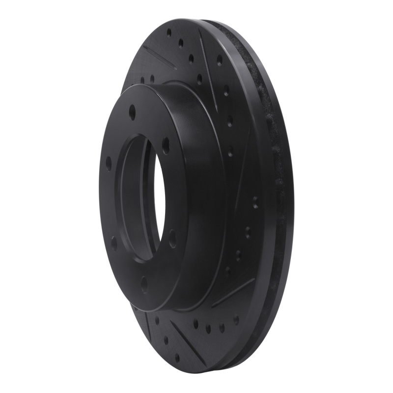 Honda Passport Brake Rotor (1) - Front Right - R1 Concepts - Drilled & Slotted - Black - `01-`04